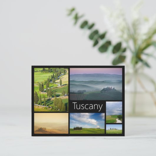 Briefkaart van de het lijstcollage van Toscanië (Staand voorkant)
