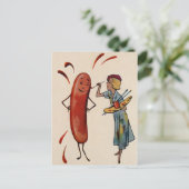  Briefkaart van de Hete Dog (Staand voorkant)