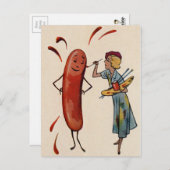  Briefkaart van de Hete Dog (Voorkant / Achterkant)