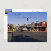 Briefkaart van de hoofdwinkels in Scottsdale Arizo (Voorkant / Achterkant)
