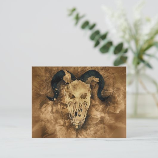 briefkaart van de horde demonschedel (Staand voorkant)