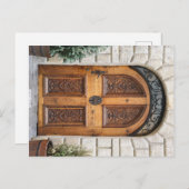 Briefkaart van de houten deur (Voorkant / Achterkant)