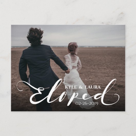 Briefkaart van de huwelijksaankondiging van de mod (Voorkant)