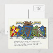Briefkaart van de Ierse provincies (Voorkant / Achterkant)
