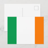 Briefkaart van de Ierse vlag (Voorkant / Achterkant)