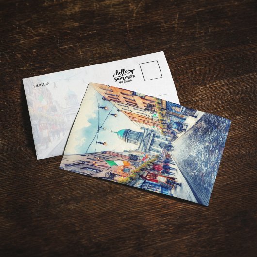 Briefkaart van de Ierse Waterverf