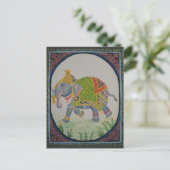 Briefkaart van de Indische olifant (Staand voorkant)