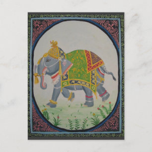 Briefkaart van de Indische olifant