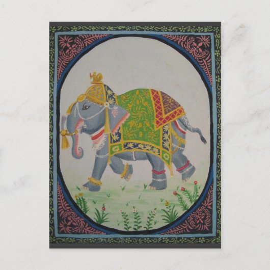 Briefkaart van de Indische olifant (Voorkant)