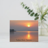 Briefkaart van de Indische rivier de Sunset Ocean (Staand voorkant)