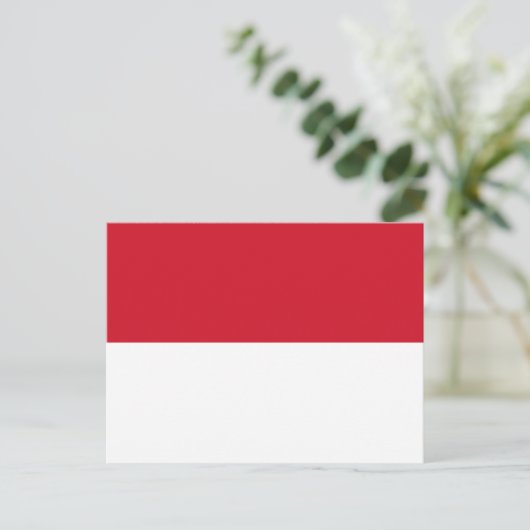 Briefkaart van de Indonesische vlag (Staand voorkant)