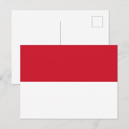 Briefkaart van de Indonesische vlag (Voorkant / Achterkant)