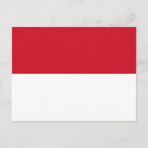 Briefkaart van de Indonesische vlag