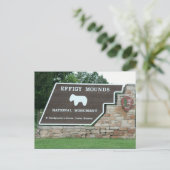 Briefkaart van de ingang van het nationale park ef (Staand voorkant)
