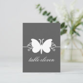 Briefkaart van de inkool Butterfly Swirls Table (Staand voorkant)