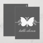 Briefkaart van de inkool Butterfly Swirls Table (Voorkant / Achterkant)