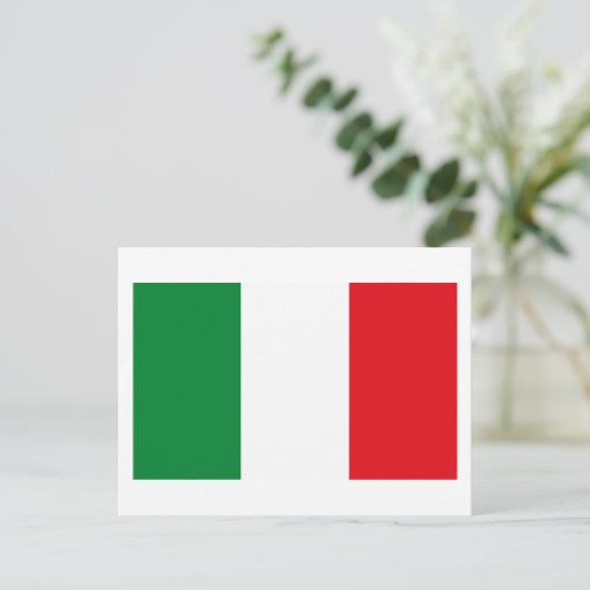 Briefkaart van de Italiaanse vlag (Staand voorkant)