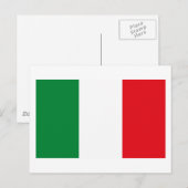 Briefkaart van de Italiaanse vlag (Voorkant / Achterkant)