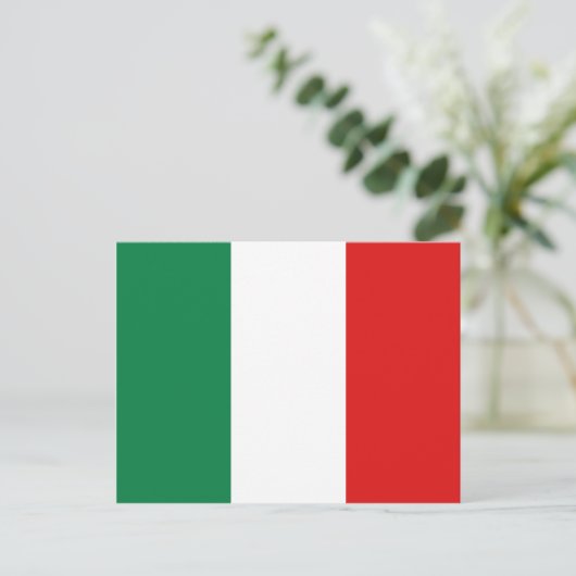 Briefkaart van de Italiaanse vlag (Staand voorkant)