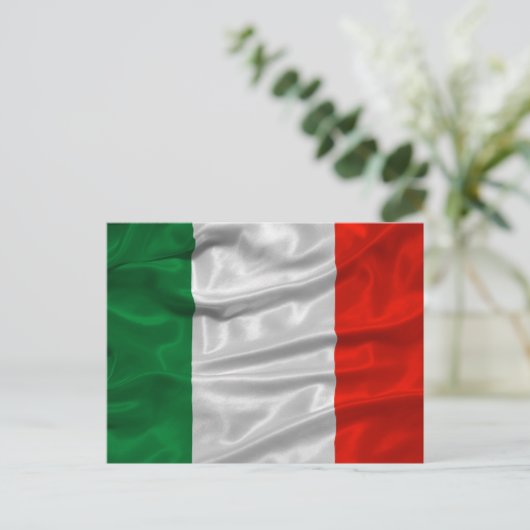 Briefkaart van de Italiaanse vlag (Staand voorkant)