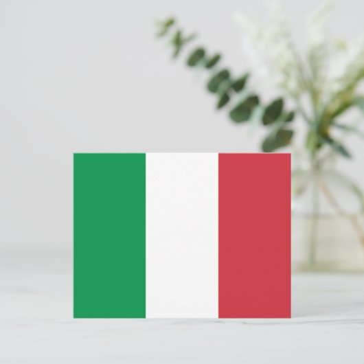 Briefkaart van de Italiaanse vlag (Staand voorkant)
