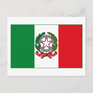 Briefkaart van de Italiaanse vlag met betrekking t