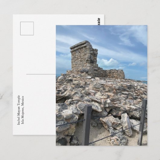 Briefkaart van de Ixchel Maya tempel (Voorkant / Achterkant)