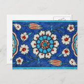 briefkaart van de iznik-tegel (Voorkant / Achterkant)