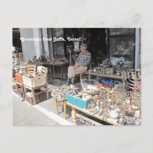 Briefkaart van de Jaffa Flea-markt voor foto's (Voorkant)
