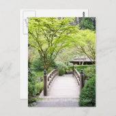 Briefkaart van de Japanse Garden Bridge Portland (Voorkant / Achterkant)
