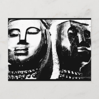 briefkaart van de JTG Art Faces of South Africa