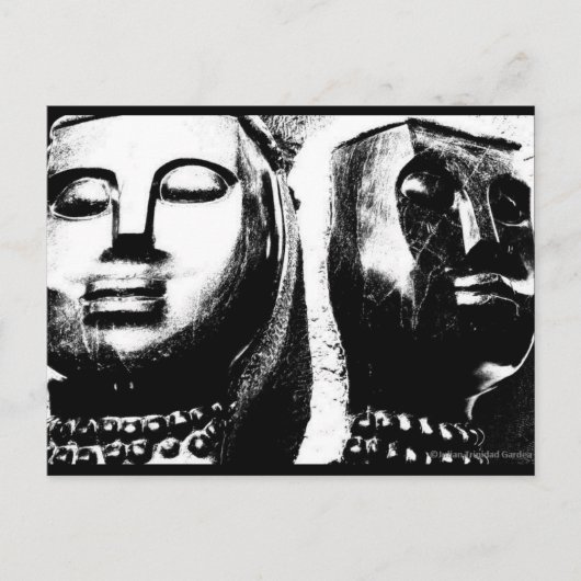 briefkaart van de JTG Art Faces of South Africa (Voorkant)