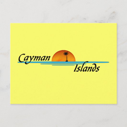 Briefkaart van de Kaaimaneilanden (Voorkant)