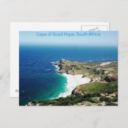Briefkaart van de Kaap van Goede Hoop, Zuid-Afrika (Voorkant / Achterkant)