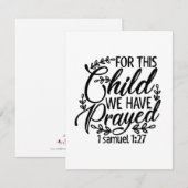 Briefkaart van de kaart, Voor dit kind hebben we g (Voorkant / Achterkant)