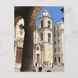 Briefkaart van de kathedraal van Havana, Havana, C