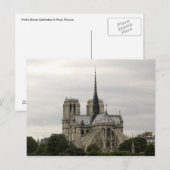 Briefkaart van de kathedraal van Notre Dame (Voorkant / Achterkant)