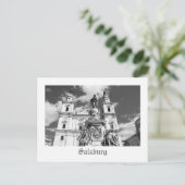 Briefkaart van de kathedraal van Salzburg (Staand voorkant)