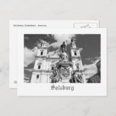 Briefkaart van de kathedraal van Salzburg (Voorkant / Achterkant)