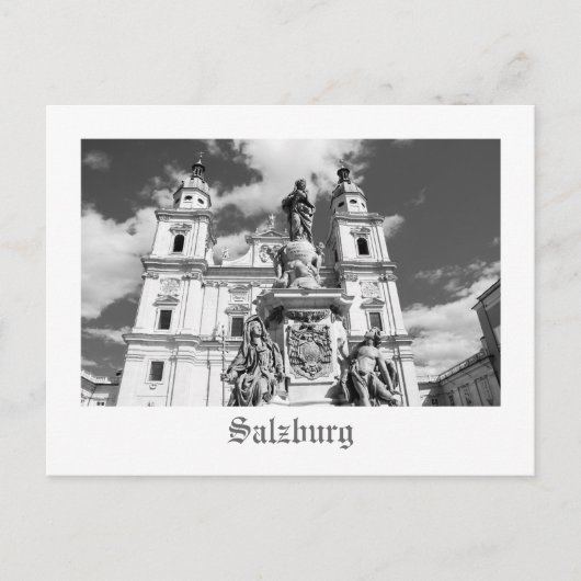 Briefkaart van de kathedraal van Salzburg (Voorkant)