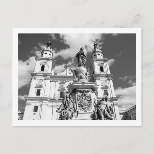 Briefkaart van de kathedraal van Salzburg (Voorkant)