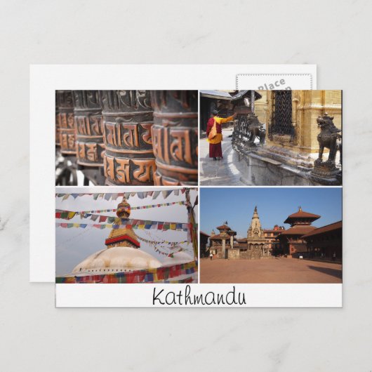 Briefkaart van de kathmandu-religie (Voorkant / Achterkant)