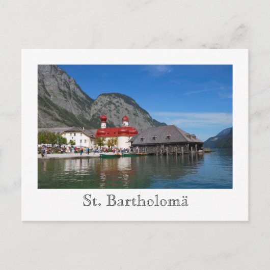 Briefkaart van de kerk van St. Bartholomä (Voorkant)