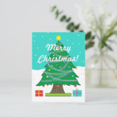 Briefkaart van de kerstboom (Staand voorkant)