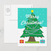 Briefkaart van de kerstboom (Voorkant / Achterkant)