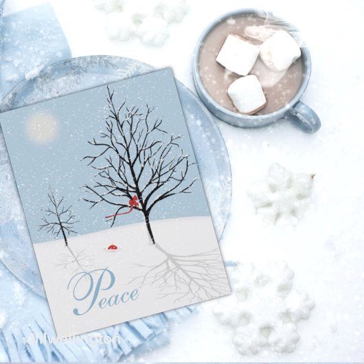 Briefkaart van de Kerstdag van het Betoverde Bos