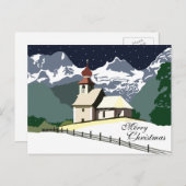 Briefkaart van de kerstfeestdag in de Berg-kerk (Voorkant / Achterkant)