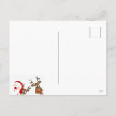 Briefkaart van de Kerstman en de rendieren (Achterkant)