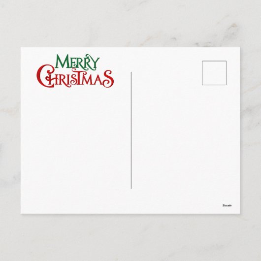Briefkaart van de Kerstman en de rendieren (Achterkant)