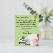 "Briefkaart van de Kerstman" voor kinderen Feestdagenkaart (Staand voorkant)
